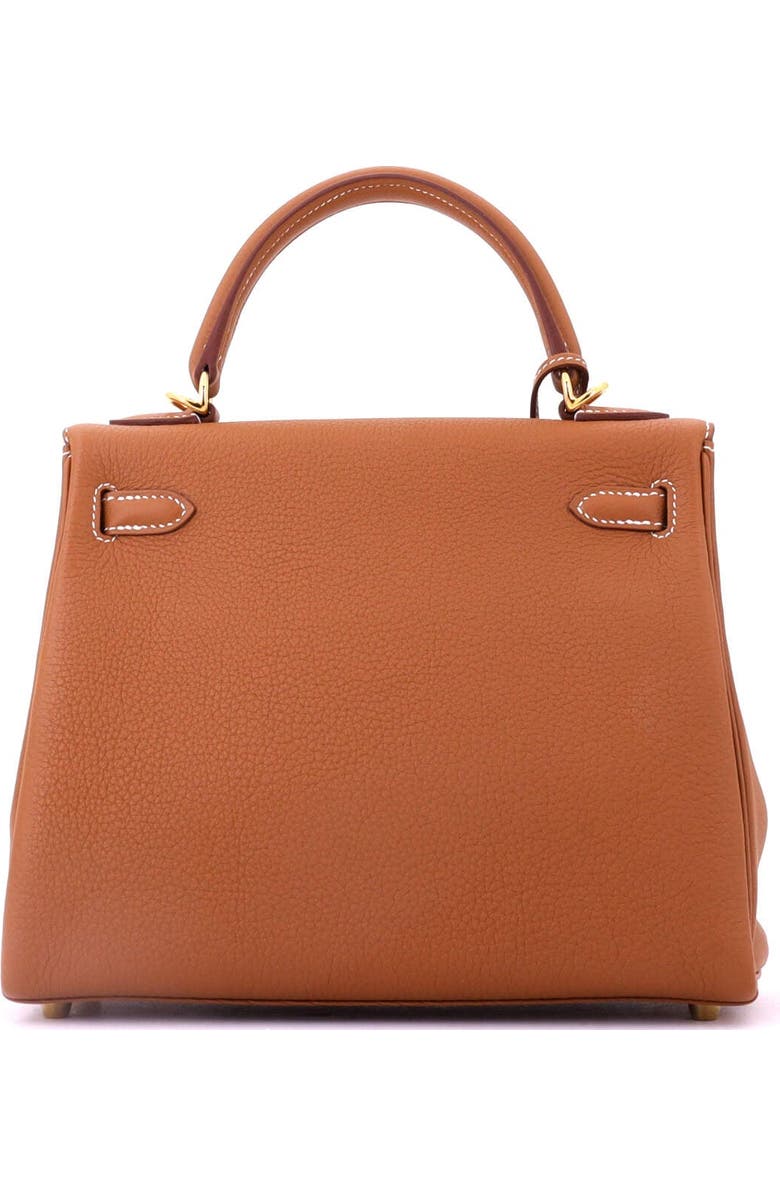 Pre-Owned Hermes Kelly Handbag Brown Togo with Gold Hardware 25, Alternate, color, Gold