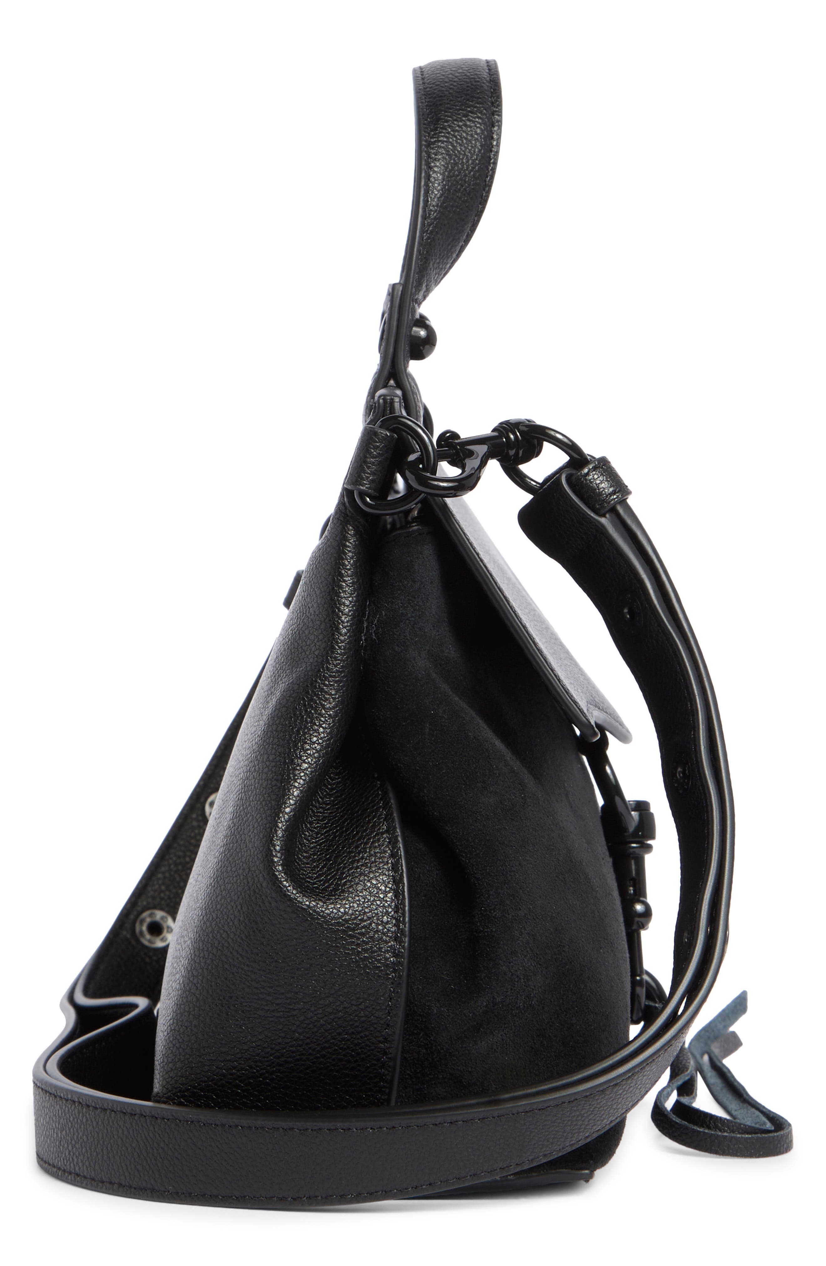Rebecca Minkoff Keith Small Satchel Bag, Alternate, color, Black