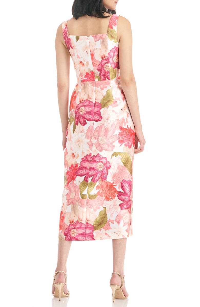 Kay Unger Frankie Draped Midi Dress, Alternate, color, 