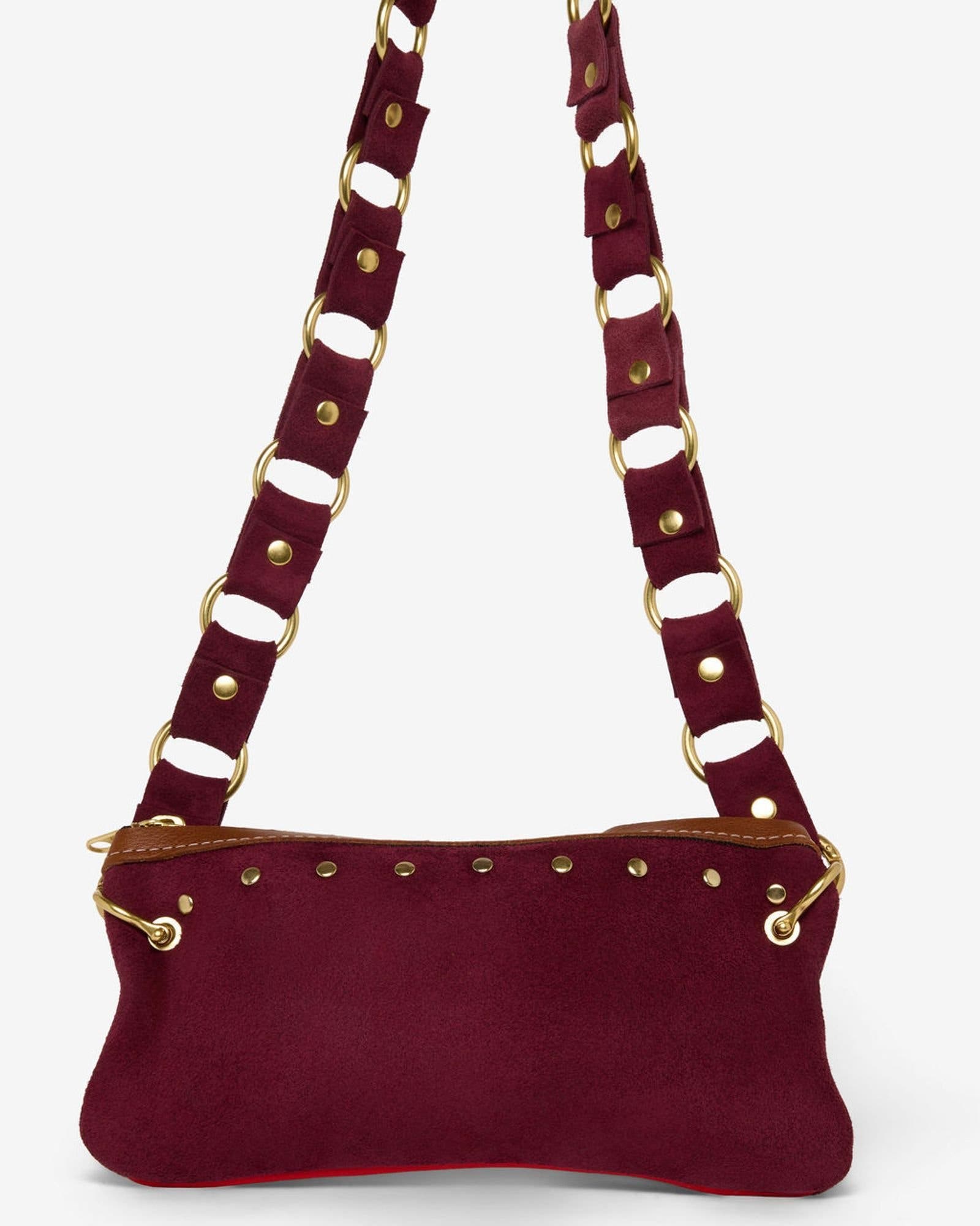 Alice Suede Mini, Alternate, color, Burgundy