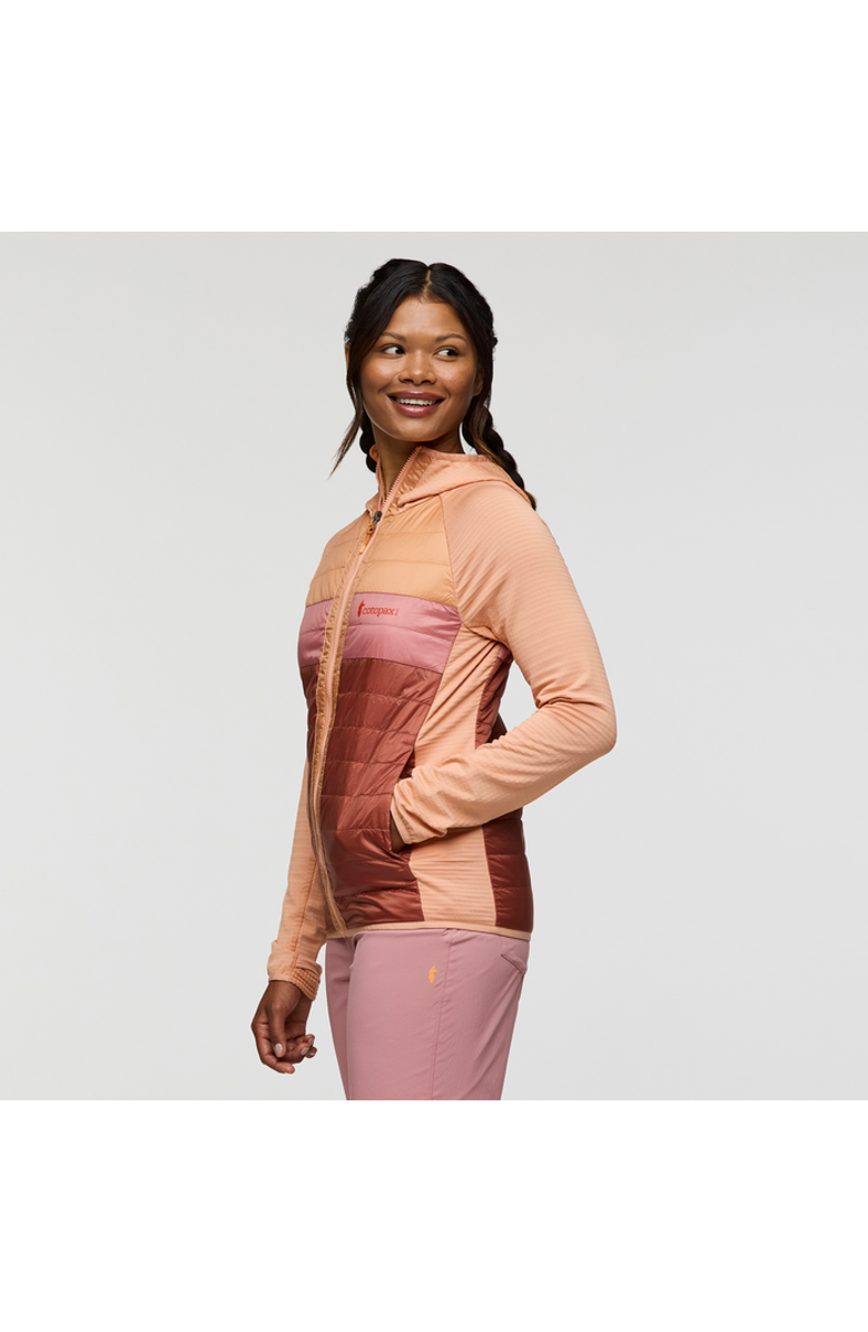 Cotopaxi Capa Hybrid Insulated Hooded Jacket - Women's, Alternate, color, Apricot/Faded Brick