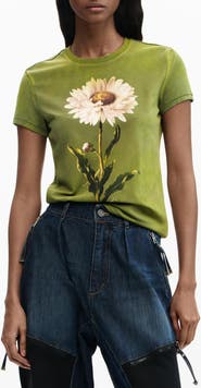 Desigual Floral Cotton Graphic T-Shirt