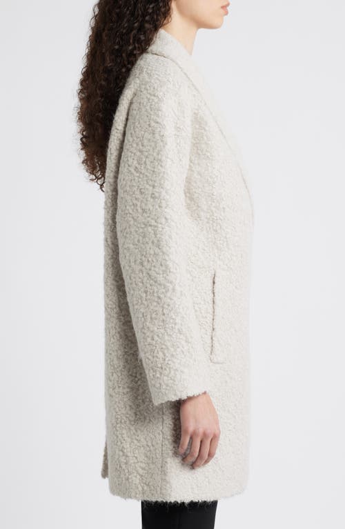 Eileen Fisher Shawl-collar Curly Alpaca Coat In Neutral