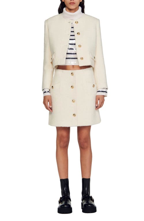 Sandro Segaly Skirt In White