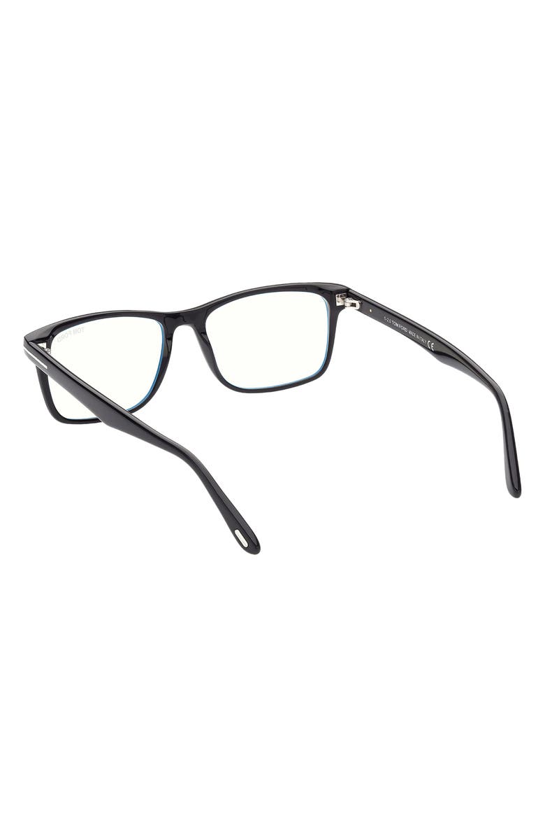 TOM FORD 53mm Square Blue Light Blocking Optical Glasses, Alternate, color, 
