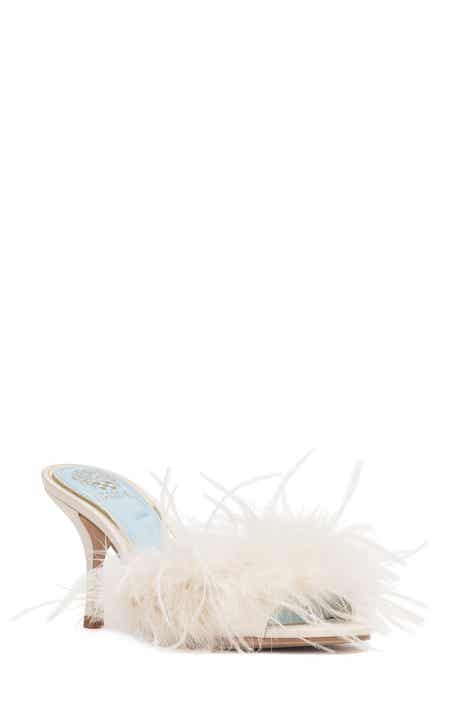 Vince Camuto Paelly Faux Feather Slide Sandal