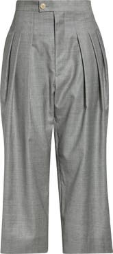 Tao Comme des Garçons Yarn Dyed Tropical Wool Crop Wide Leg Pants