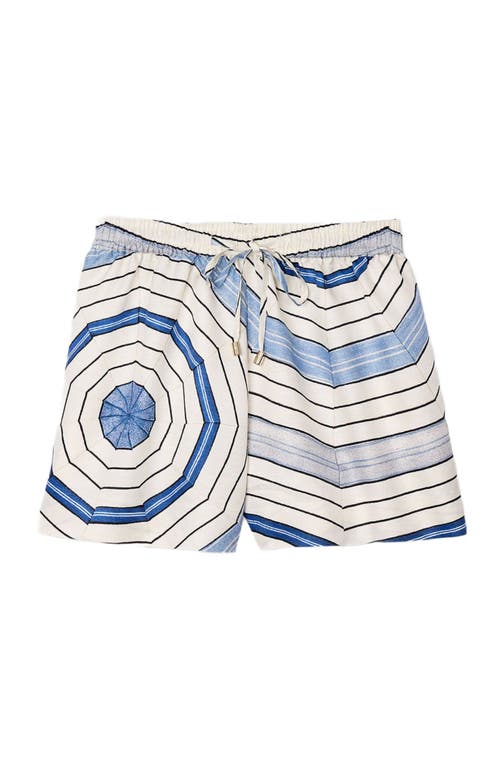 Sandro Spiral-motif Shorts In Blue