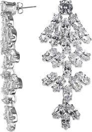 CZ by Kenneth Jay Lane Cubic Zirconia Chandelier Drop Earrings