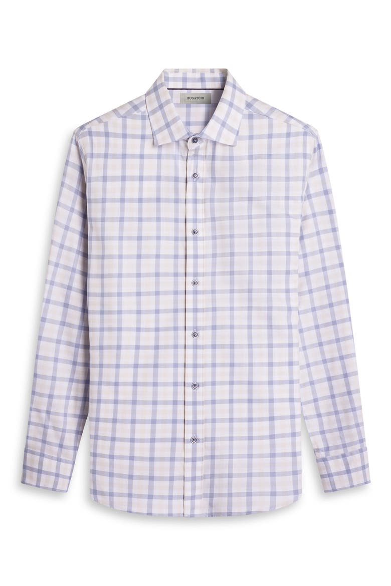 Axel Shaped Fit Plaid Button-Up Shirt, Alternate, color, AIR BLUE