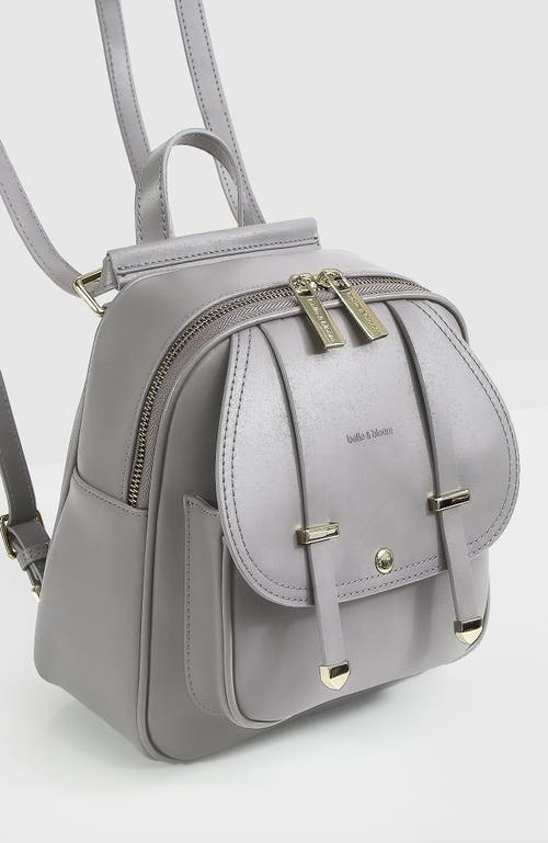 Belle & Bloom Camila Leather Backpack In Grey