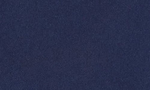 Renee C Bubble Hem Satin Top In Navy