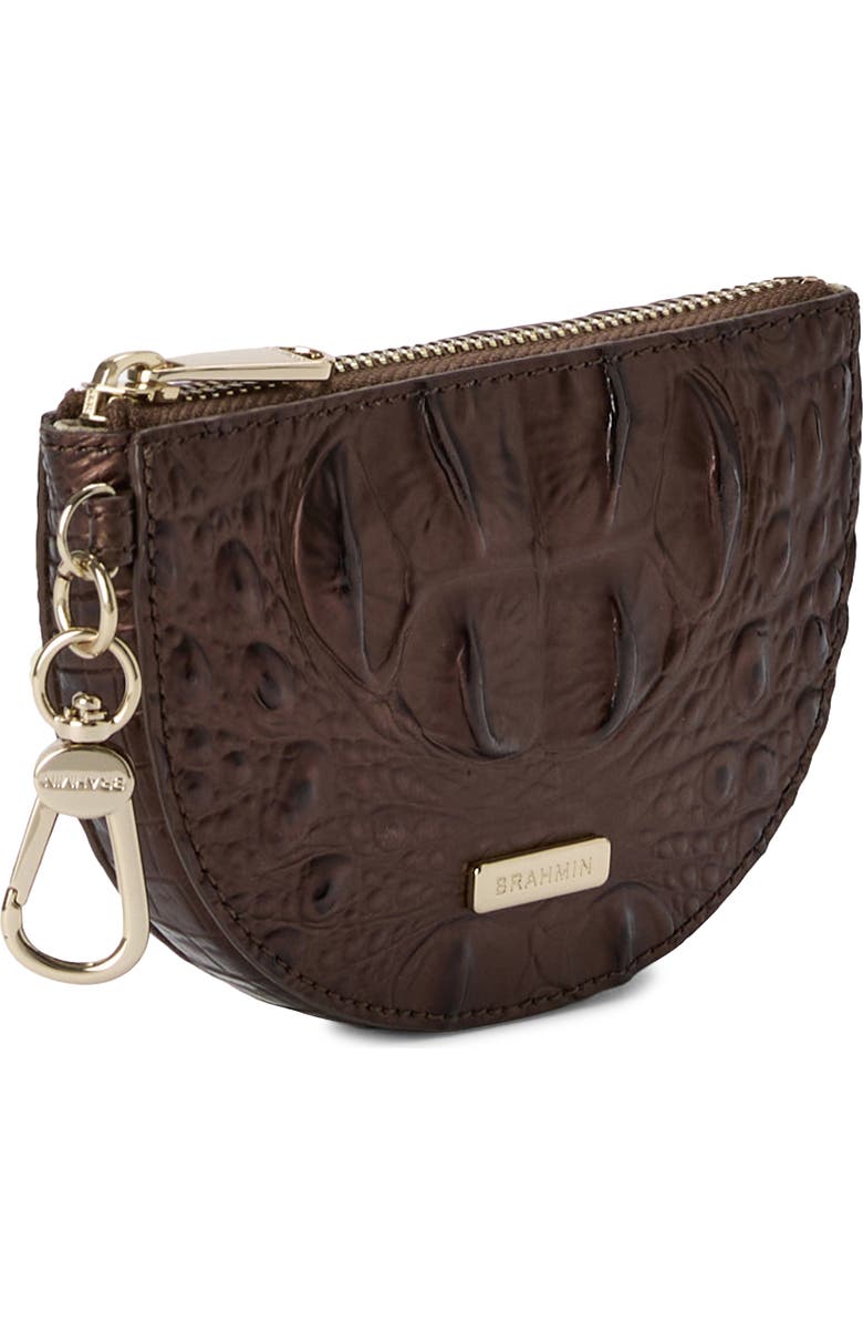 Brahmin Brit Croc Embossed Leather Coin Pouch, Alternate, color,
