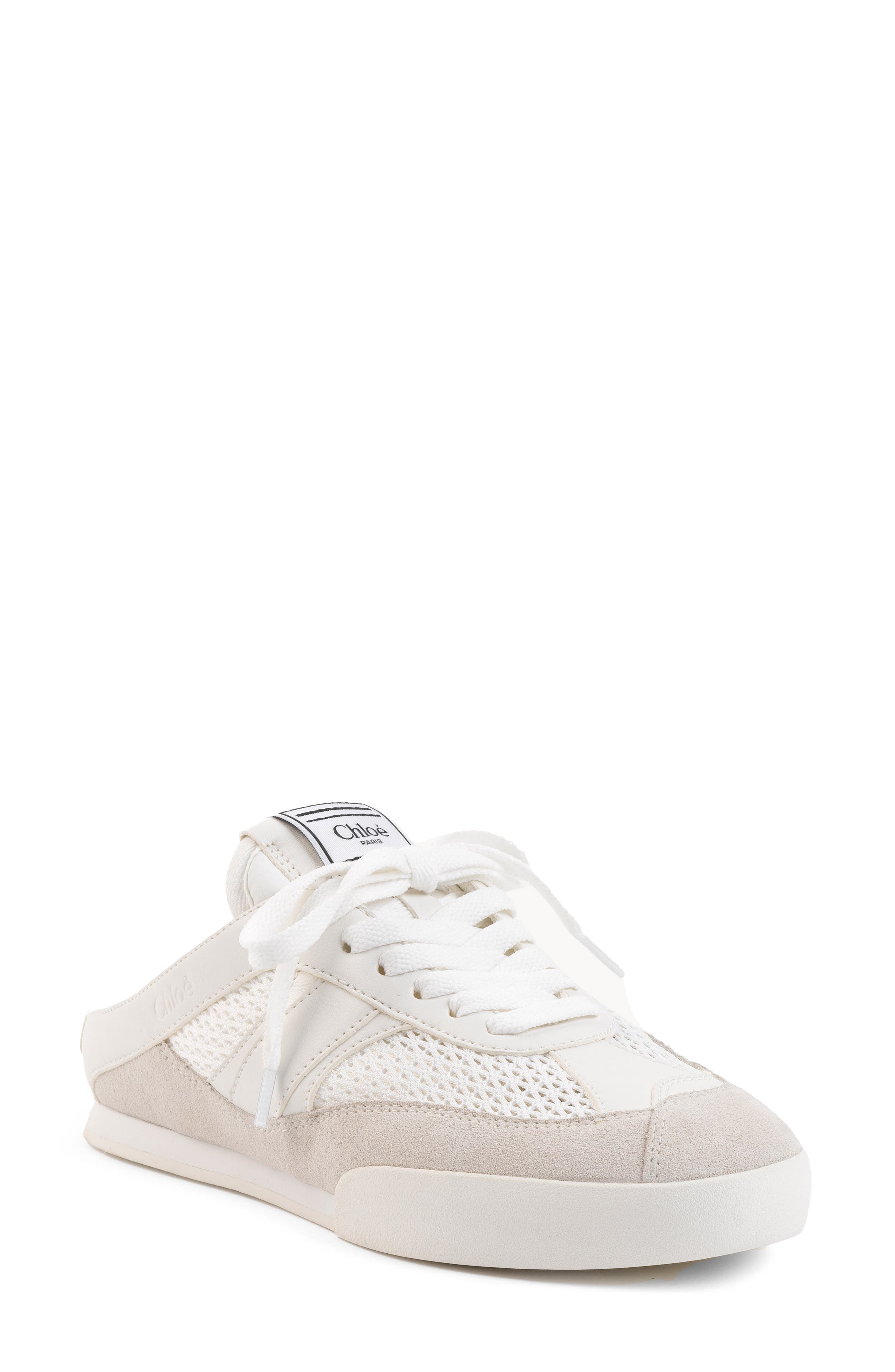 Chloé Kick Mule Sneaker, Main, color, Cloudy Cream