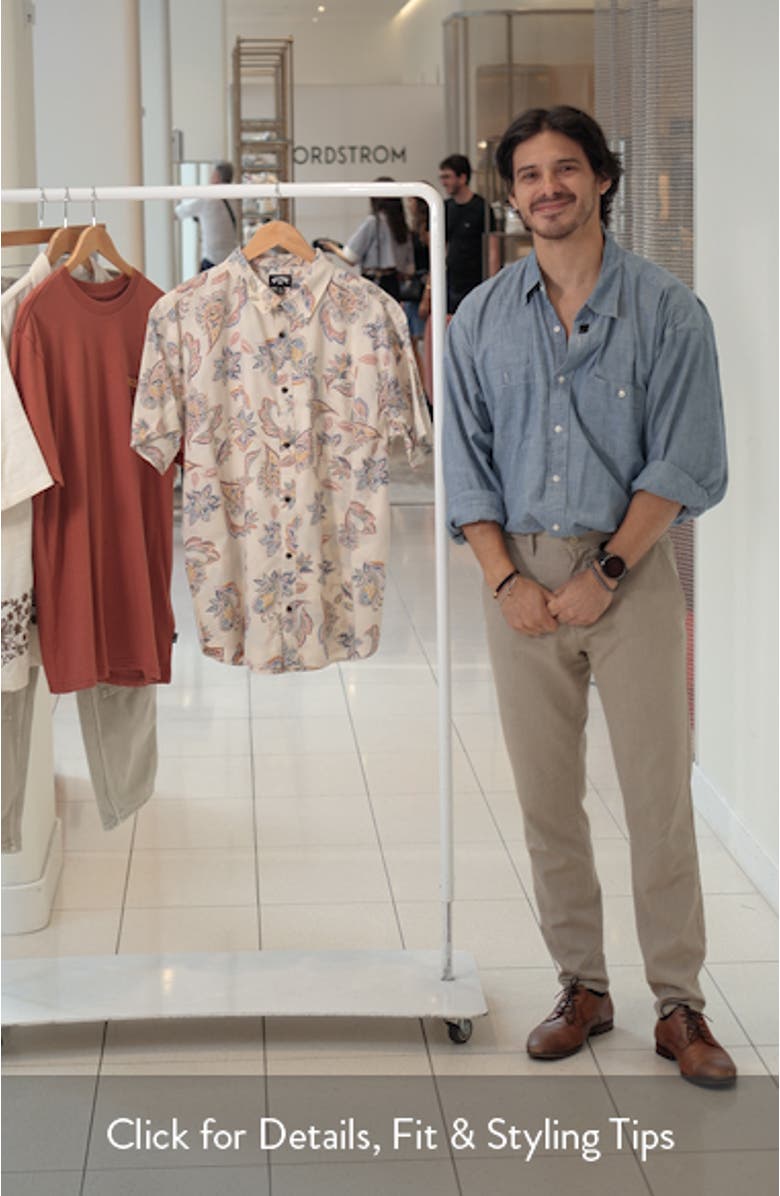 Sundays Paisley Short Sleeve Button-Up Shirt, sales video thumbnail