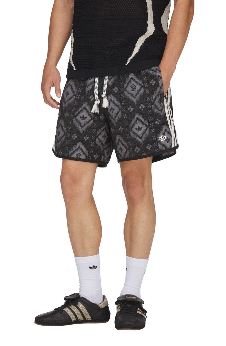 adidas Originals x CLOT Ikat Drawstring Shorts, Main, color, Carbon