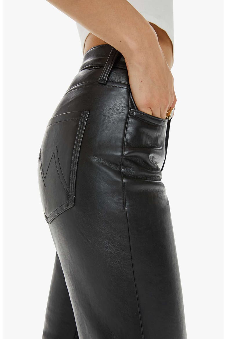 The Smarty Pants Skimp High Waist Leather Pants, Alternate, color, BLACK - BLK