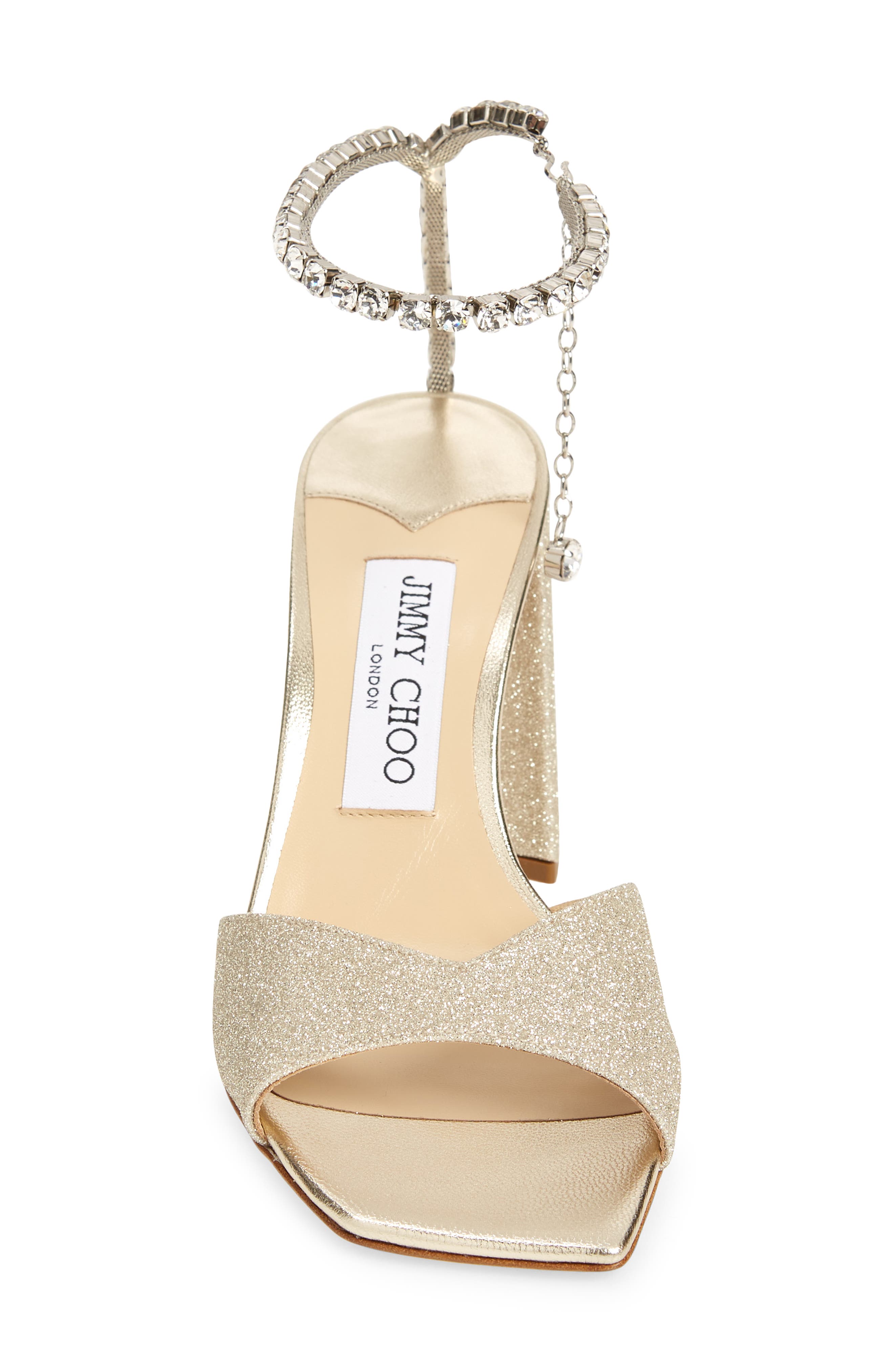 Jimmy Choo Saeda Crystal Ankle Strap Sandal, Alternate, color, 