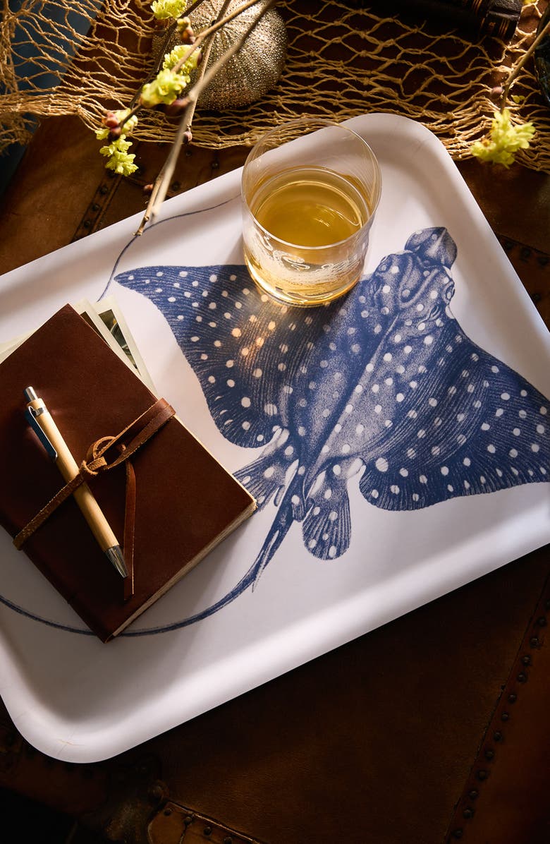 Caskata Birchwood Trays-Wood & Melamine, Alternate, color, Spotted Stingray Tray