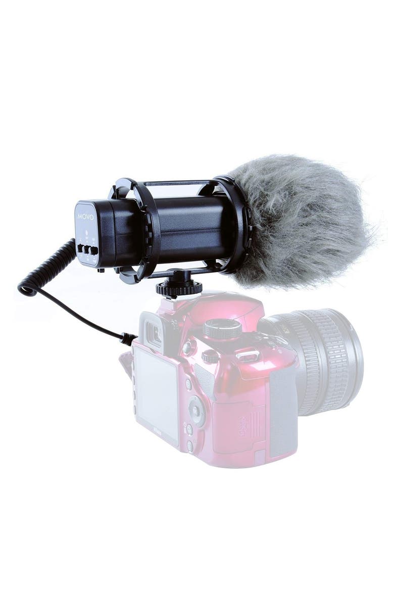 MOVO VXR300 X/Y Stereo Condenser Video Microphone Compatible with DSLR Cameras & Camcorders, Main, color, Black