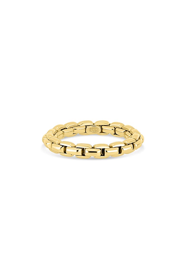 14k Gold Box Chain Ring, Alternate, color, 14K YELLOW GOLD