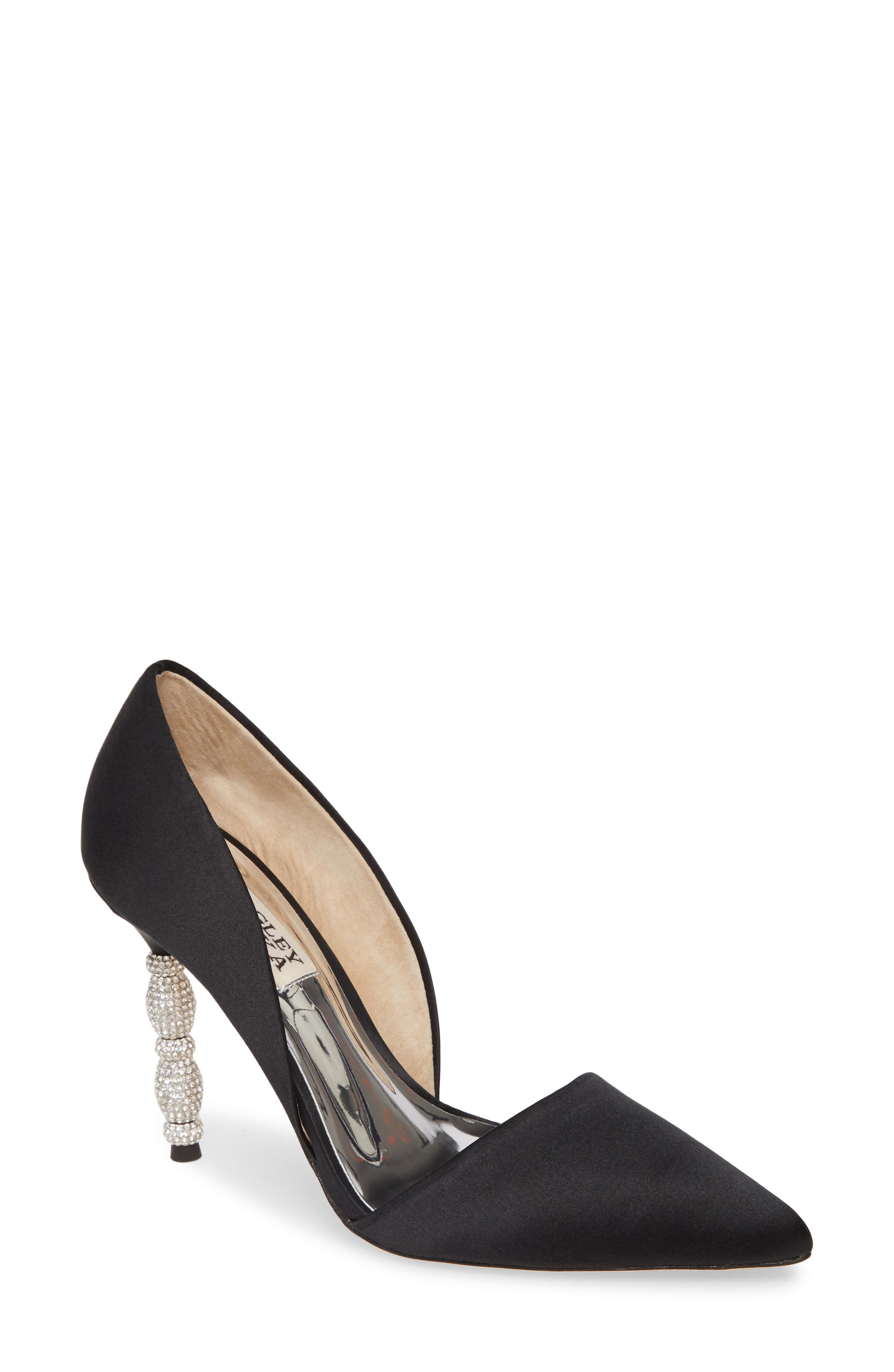 Badgley Mischka Collection Badgley Mischka Emily Crystal Heel Pointed Toe Pump, Main, color, 