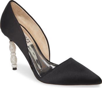 badgley mischka emily crystal heel pointed toe pump