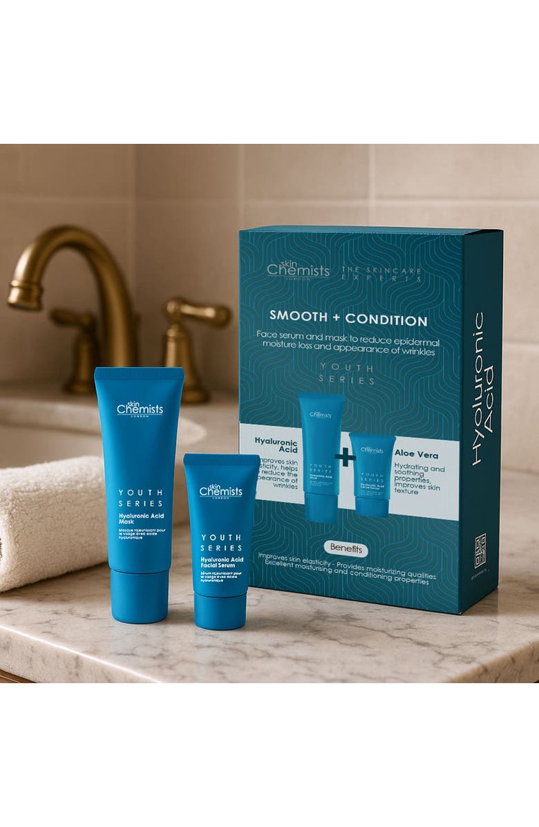 Skin Research Youth Series Hyaluronic Acid Mask + Hyaluronic Acid Facial Serum 80ml, Alternate, color, White