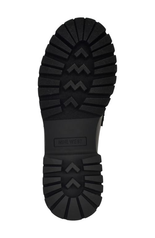 Nine West Gables Genuine Calf Hair Lug Sole Loafer In Black