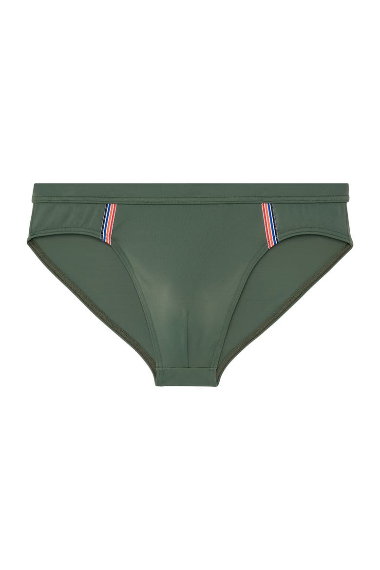 Nautical Cup Swim Mini Brief, Main, color, Khaki Green