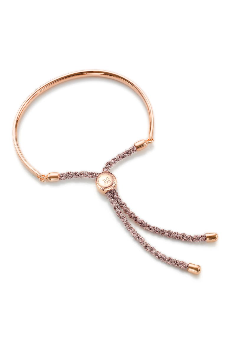 Engravable Fiji Friendship Bracelet, Main, color, ROS GOLD