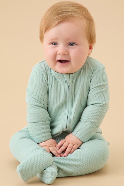 Ribbed Two Way Zip-Up Sleepsuit (Baby)