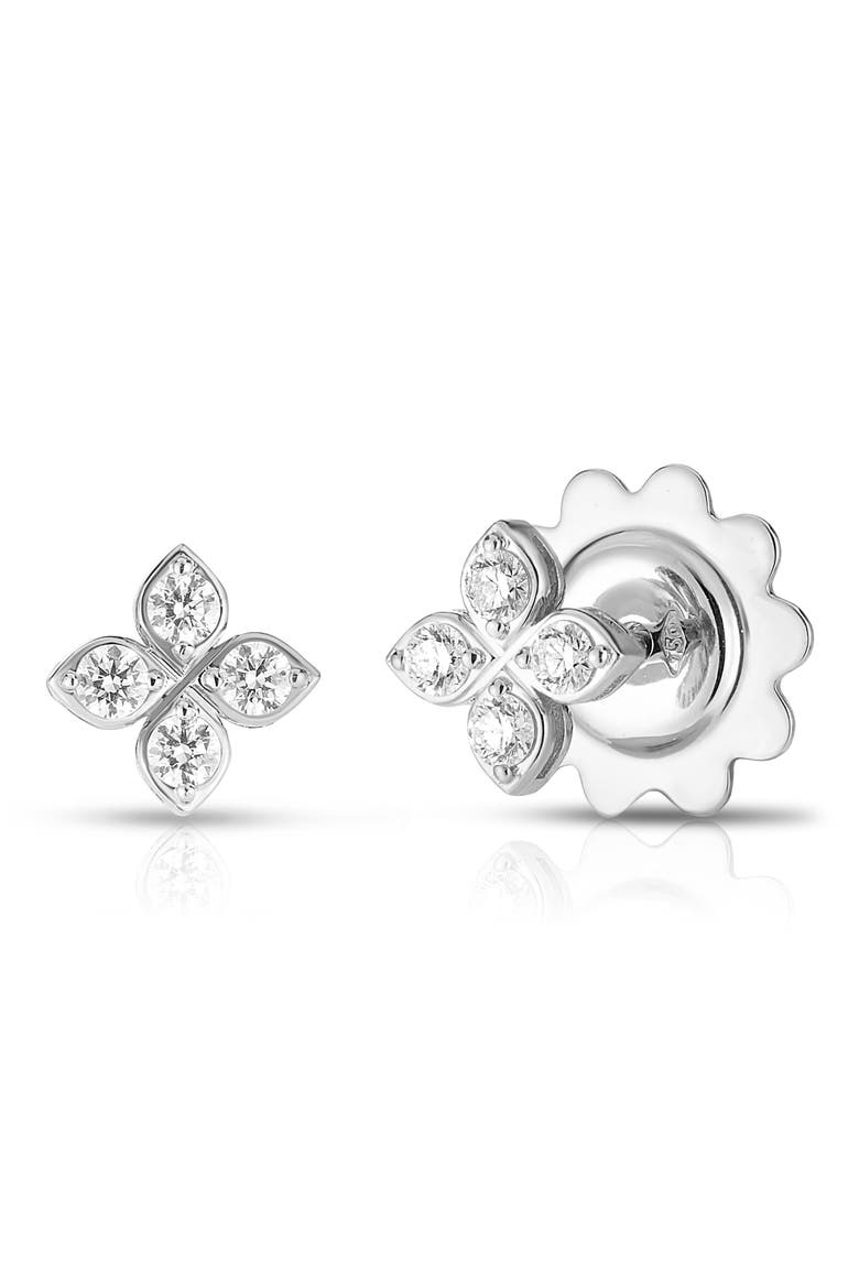 Love in Verona Diamond Stud Earrings, Main, color, WHITE