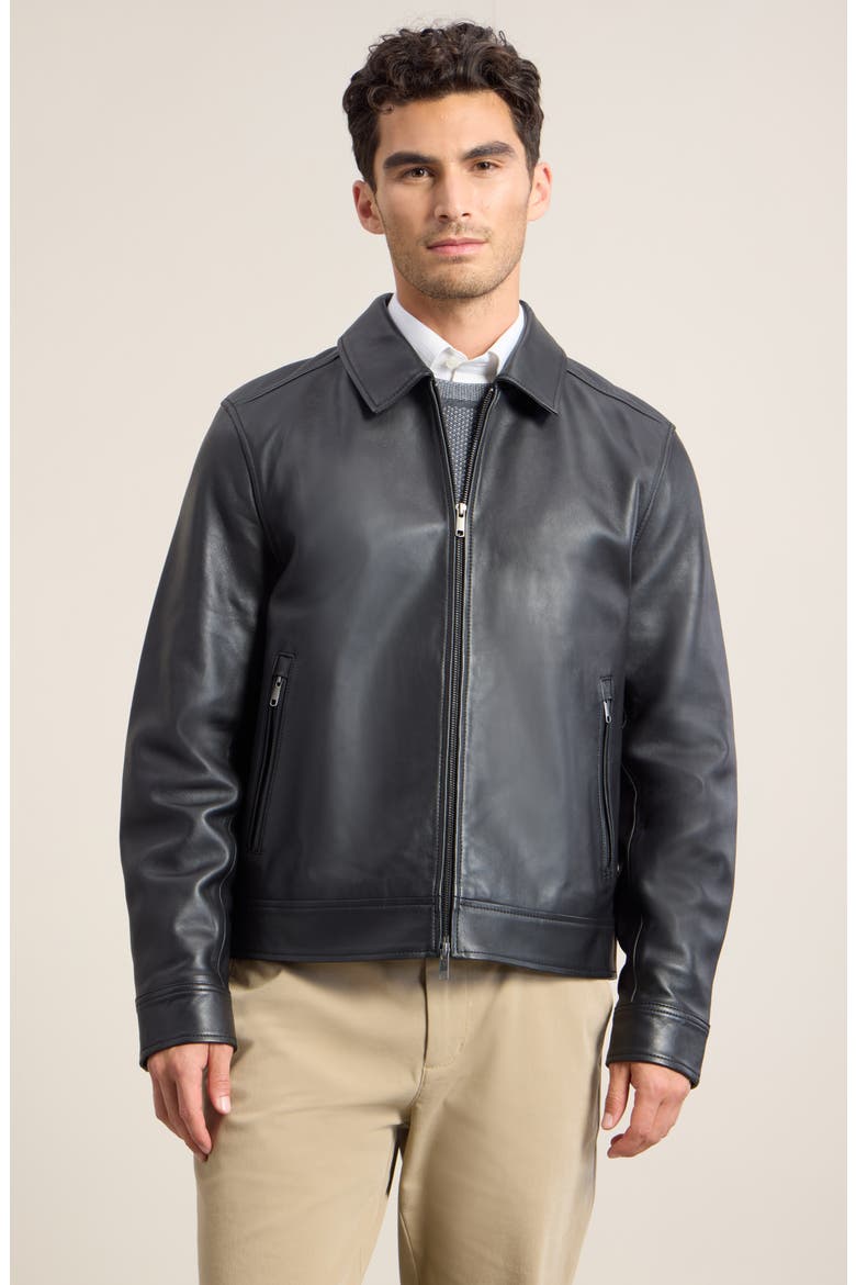 Leather Jacket, Alternate, color, BLACK