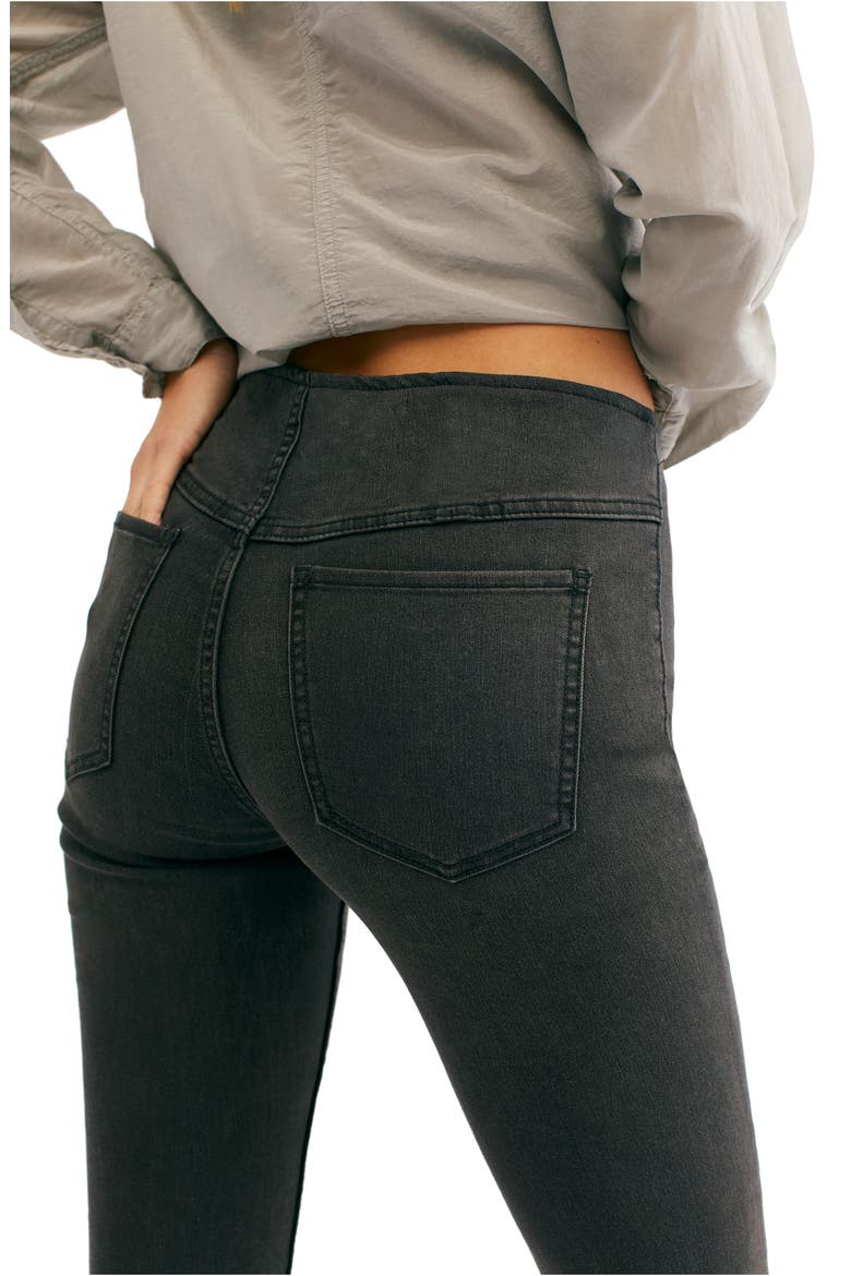 We the Free by Free People Gummy Pull-On Flare Leg Jeans, Alternate, color, BLACK