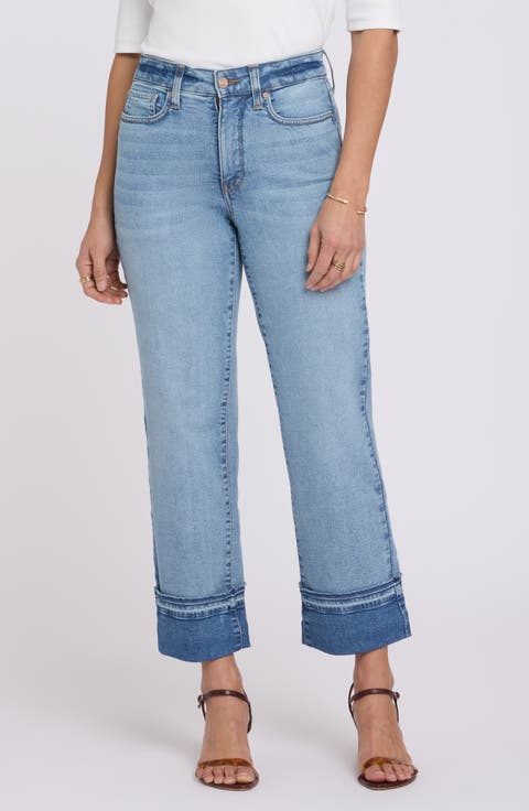 Bailey High Waist Ankle Relaxed Straight Leg Jeans (Regular & Petite)