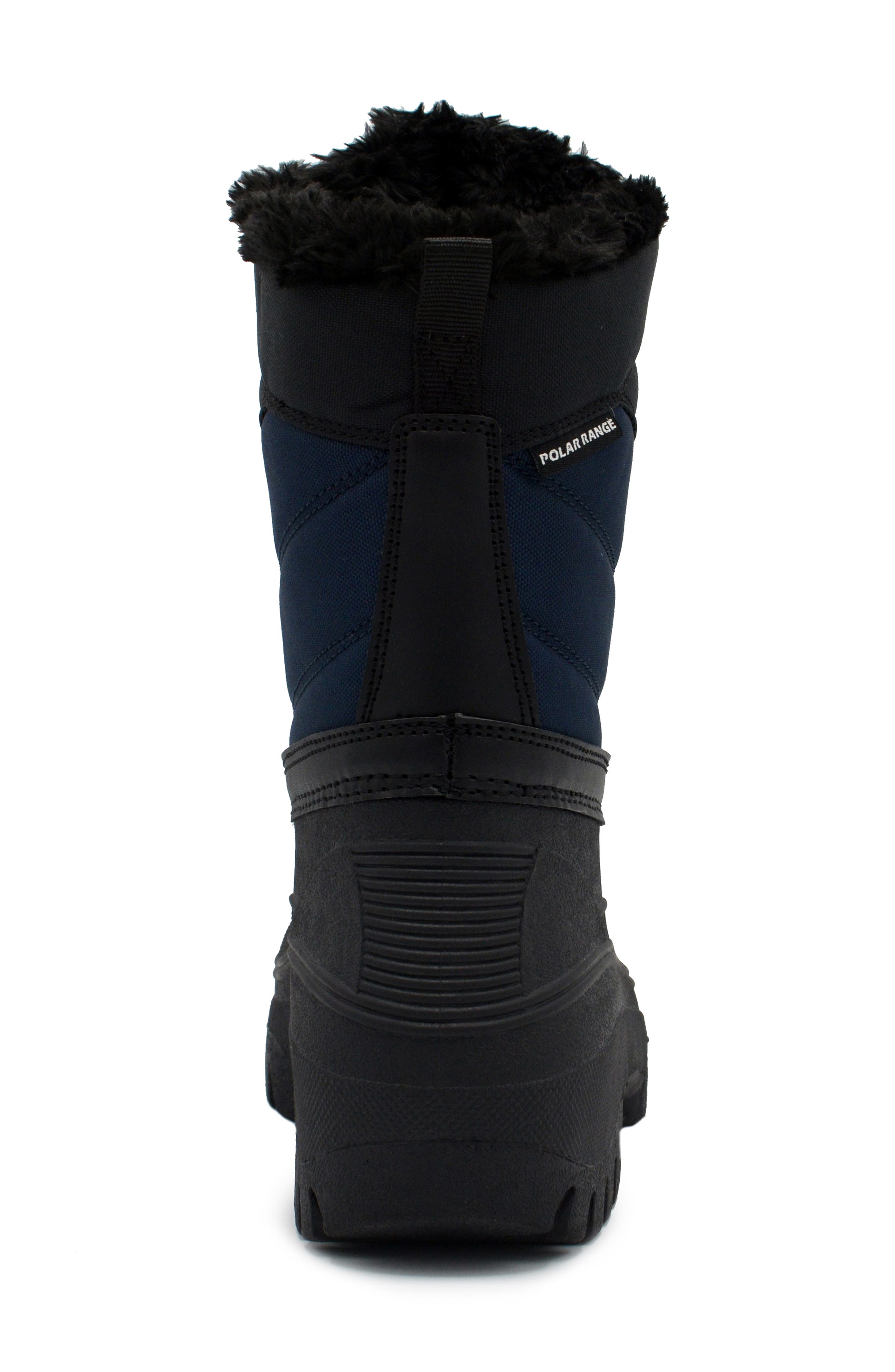 POLAR RANGE Decker Faux Fur Lined Snow Boot, Alternate, color, Navy