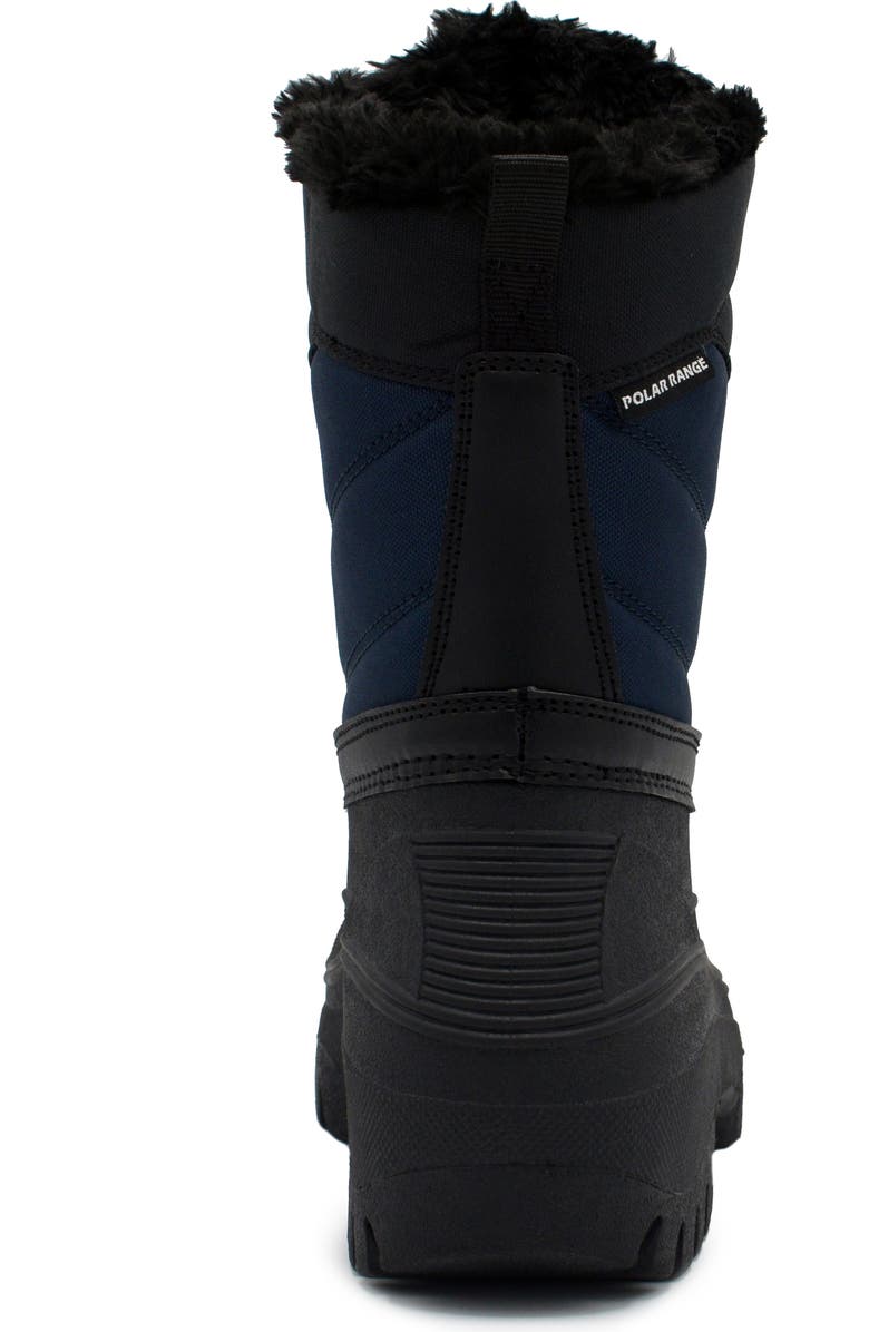 POLAR RANGE Decker Faux Fur Lined Snow Boot, Alternate, color, Navy
