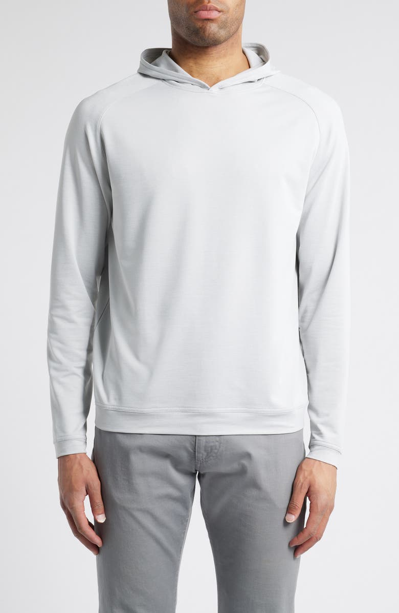 Peter Millar Pine Performance Hoodie, Main, color, British Grey