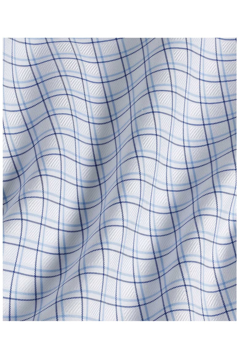 Trim Fit Twill Dobby Check Dress Shirt, Alternate, color, WHITE/ BLUE