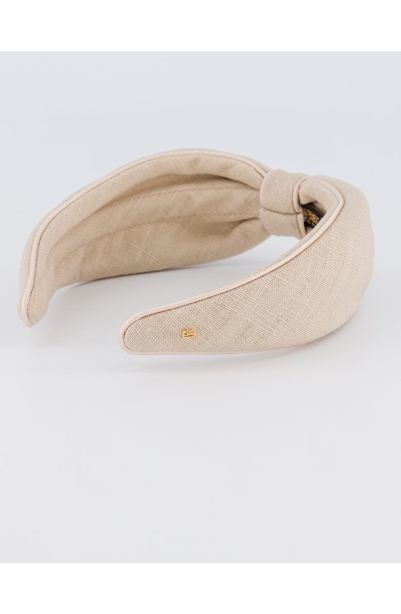 Alexandre de Paris Linen Sahara Headband, Alternate, color, Beige