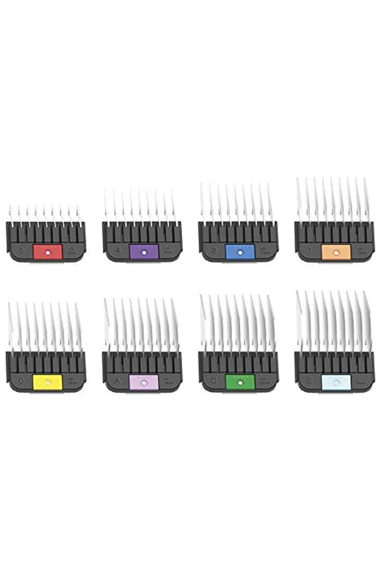 Eight Piece Color Coded Attachment Guide Comb Set, Alternate, color, Mutlicolor