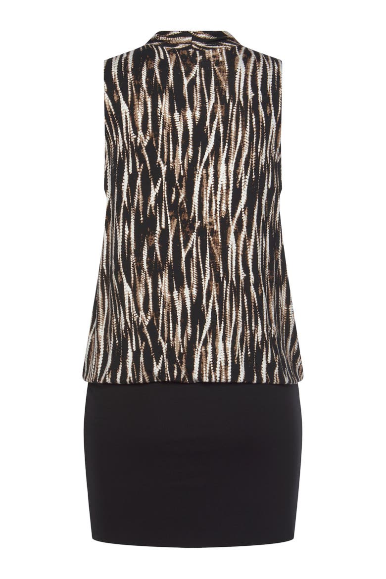 2-In-1 Printed Dress, Alternate, color, Black Printed