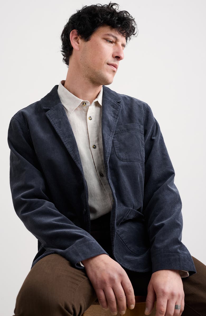 Seasalt Cornwall Plantsman Organic Cotton Corduroy Blazer, Alternate, color, Iron Ore