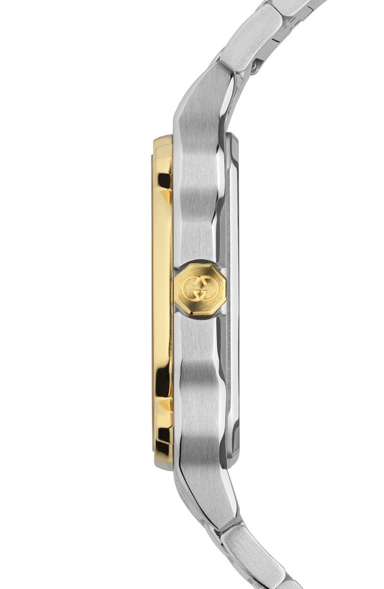 Gucci G-Flat Medium Bracelet Watch, 30mm, Alternate, color, Multi Silver/Gold