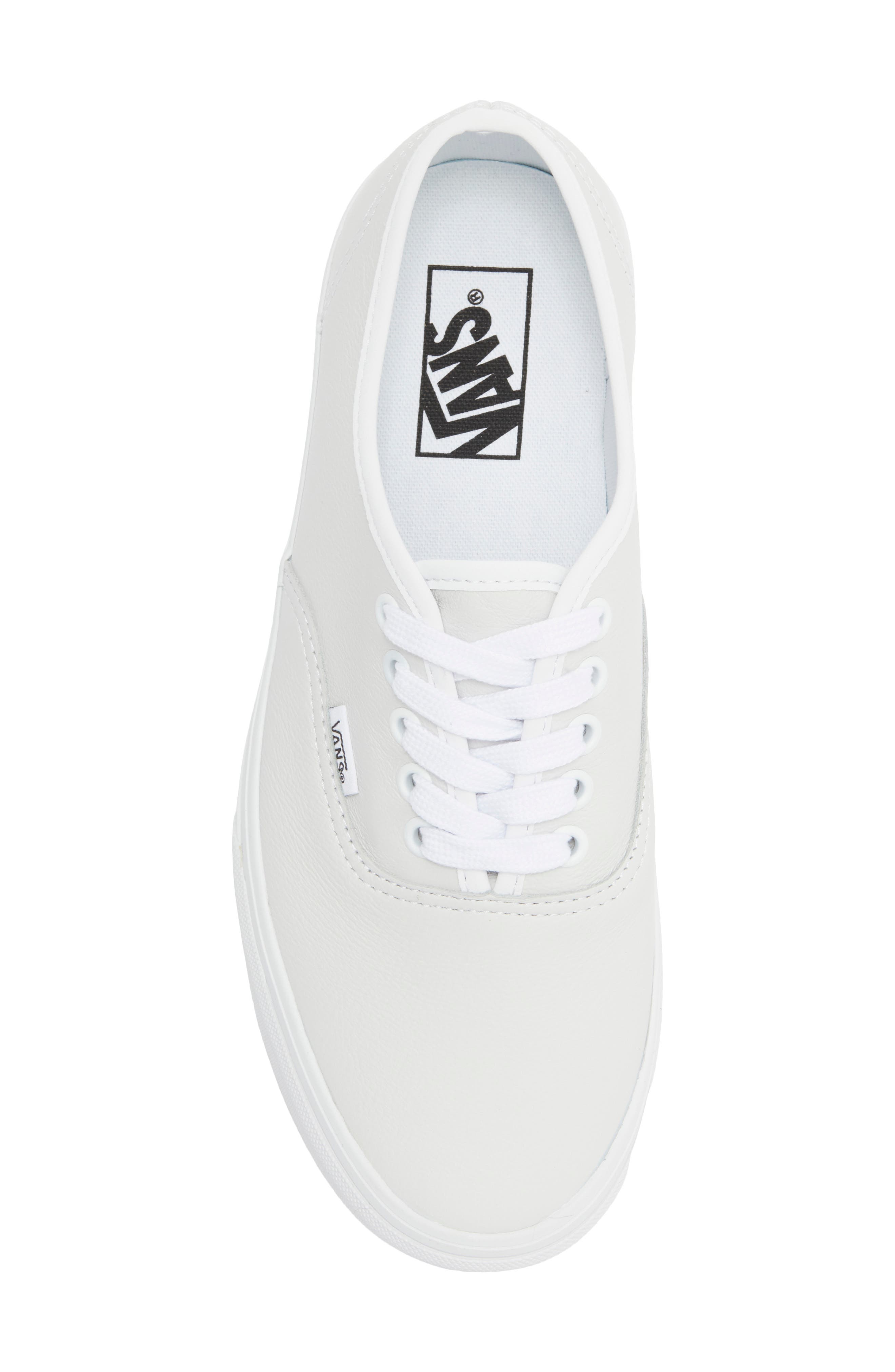 Authentic Leather Sneaker, Alternate, color, LEATHER TRUE WHITE/TRUE WHITE