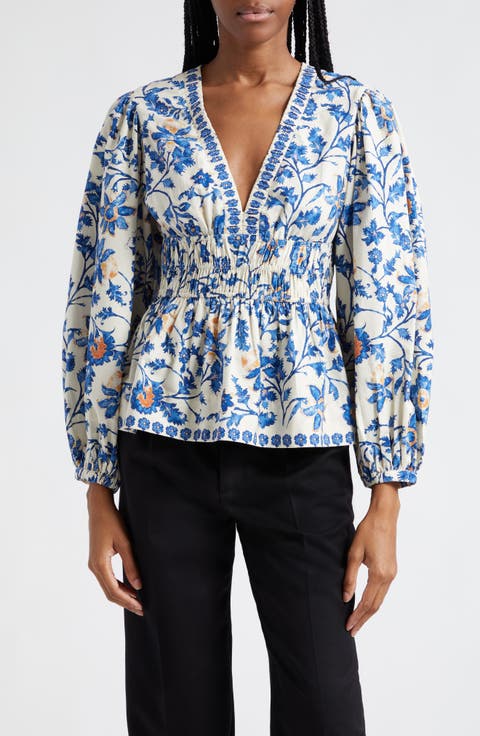 Emmery Floral Print Cotton Top