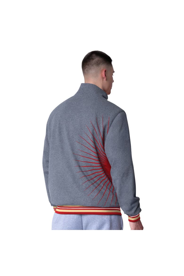 Men's G-III Extreme Scarlet/Heather Gray San Francisco 49ers Strong Arm Reversible Full-Zip Jacket, Alternate, color, Scarlet