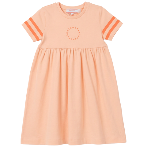 Stripe Trim Elastic Waist Dress (Toddler, Little Kid & Big Kid)