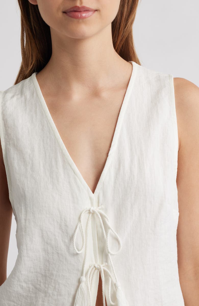 NEXT Sleeveless Tie Front Top, Alternate, color,